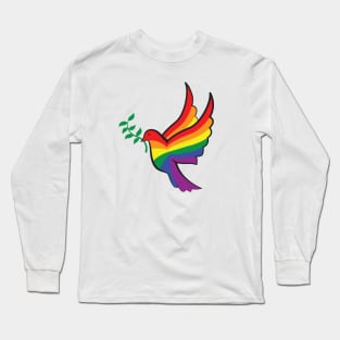 Rainbow Dove Long Sleeve T-Shirt